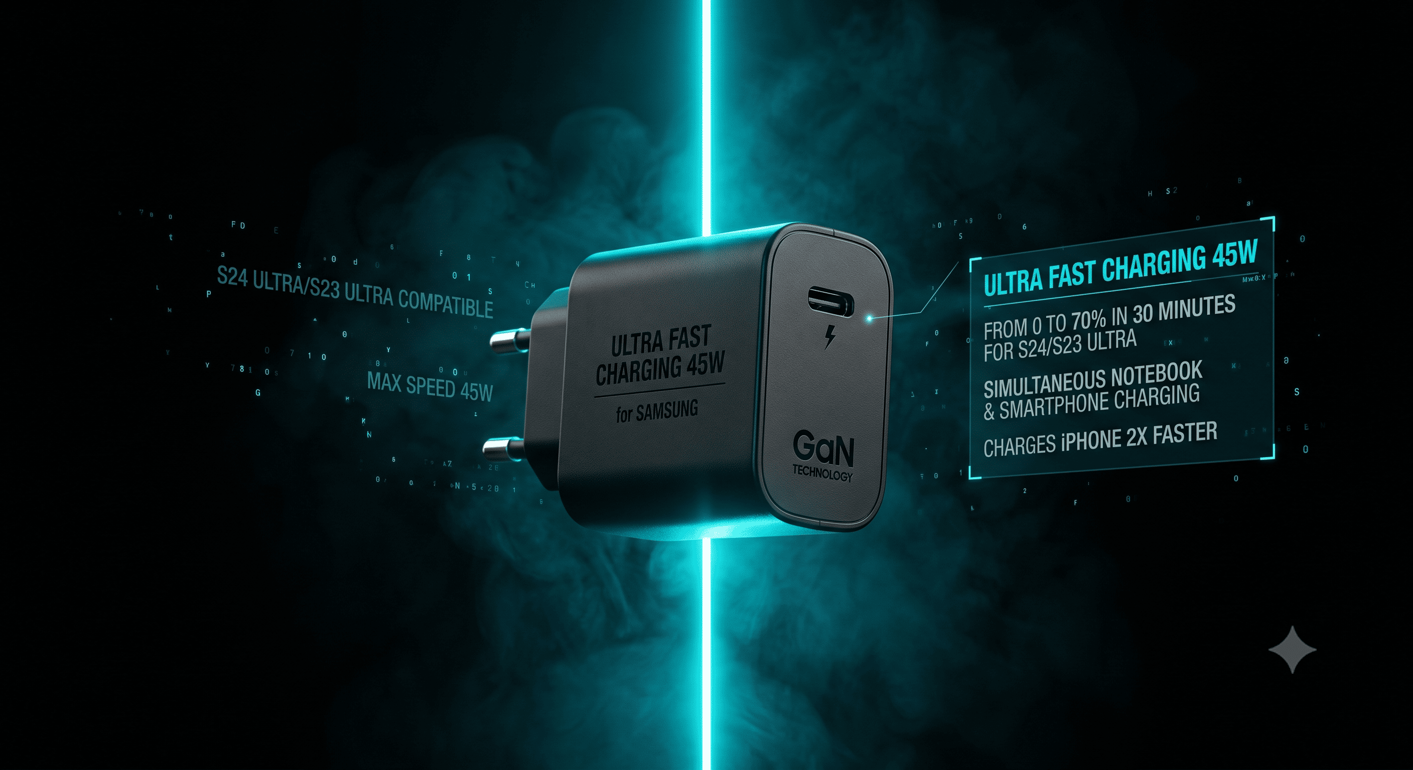 Блок живлення Ultra Fast Charging 45W для Samsung
